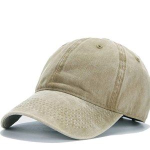 Plain Cotton Adjustable Washed Twill Baseball Cap